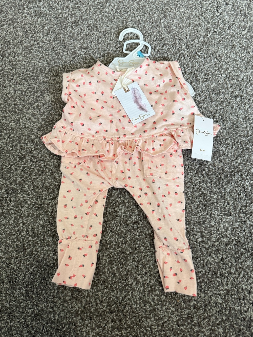 Baby Two-Piece Set with Strawberry Print
